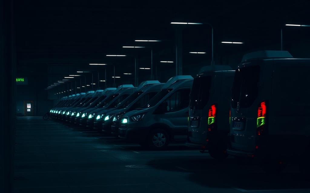Elektrikaubikute autopark laadimas depoos